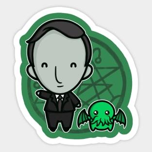 Lovecraft and Friend Sticker